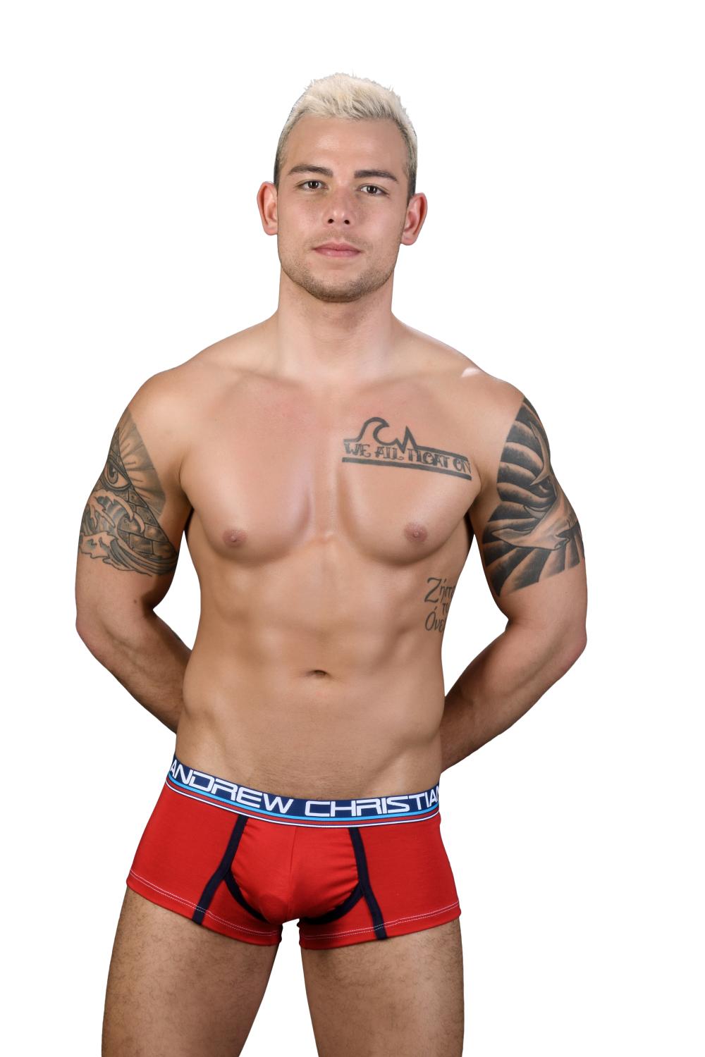 CoolFlex Modal Boxerky ANDREW CHRISTIAN s Pushup kapsou Show-lt Red5